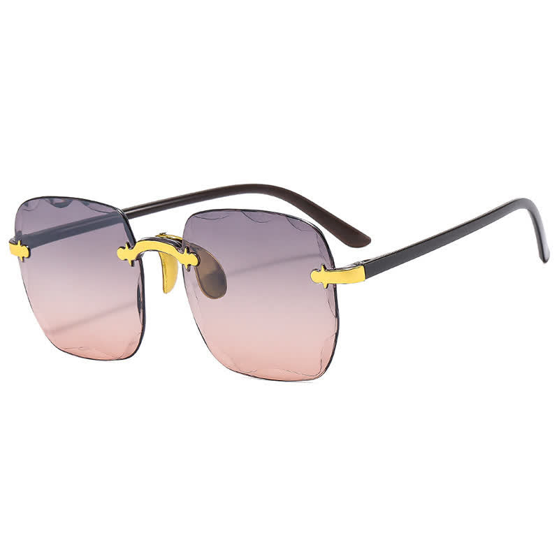 Spykay™ SG61010 Square Frame Oversized Trendy Rimless Sunglasses