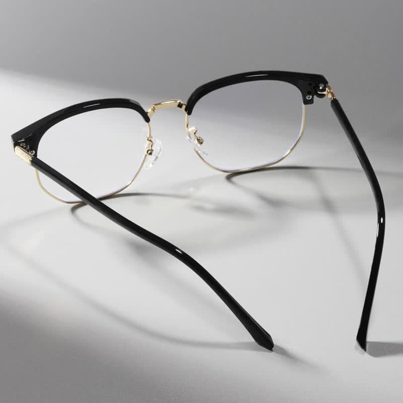 Spykay™ EG26807 Semi-Rimless Square Frame Anti-blue Light Browline Glasses