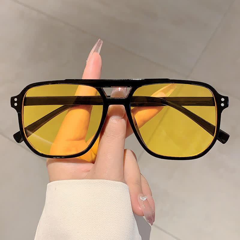 Spykay™ SG60735 Vintage Double Bridges Tinted Aviator Sunglasses
