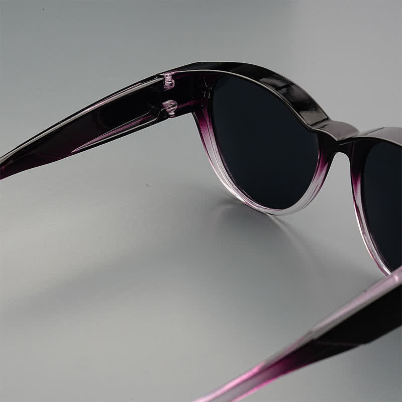 Spykay™ SG61035 Fit Over Glasses Cat-Eye Star Decor Polarized Sunglasses