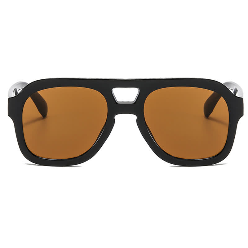 Spykay™ SG60832 Double Bridges Thick Frame Hipster Aviator Sunglasses