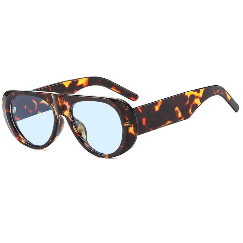 Spykay™ SG60671 Oval Frame Wide Temples Vintage Sunglasses