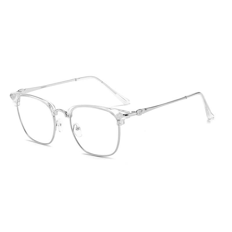 Spykay™ EG26834 Semi-Rimless Unisex Retro Square Frame Anti-blue Light Browline Glasses