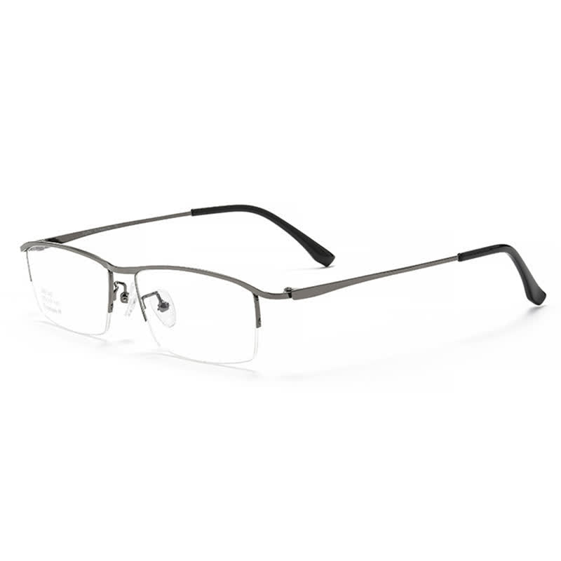 Spykay™ EG26842 Simple Semi-Rimless Titanium Rectangle Frame Anti-blue Light Glasses