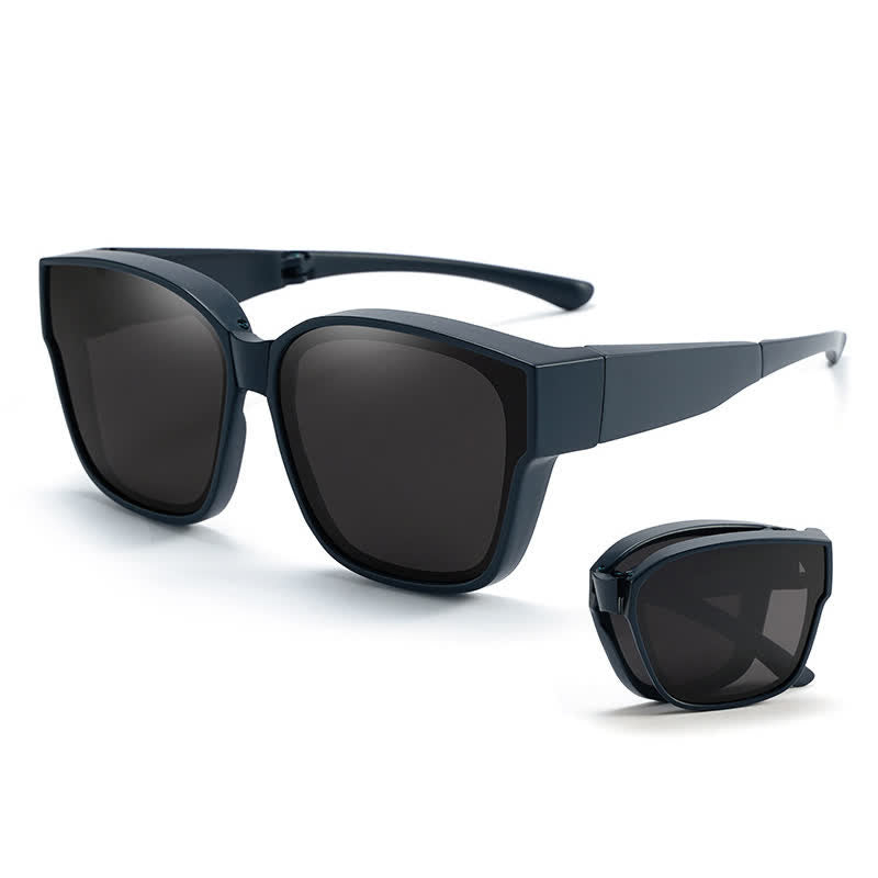Spykay™ SG60955 Fit Over Glasses Square Frame Foldable Polarized Sunglasses for Women Men