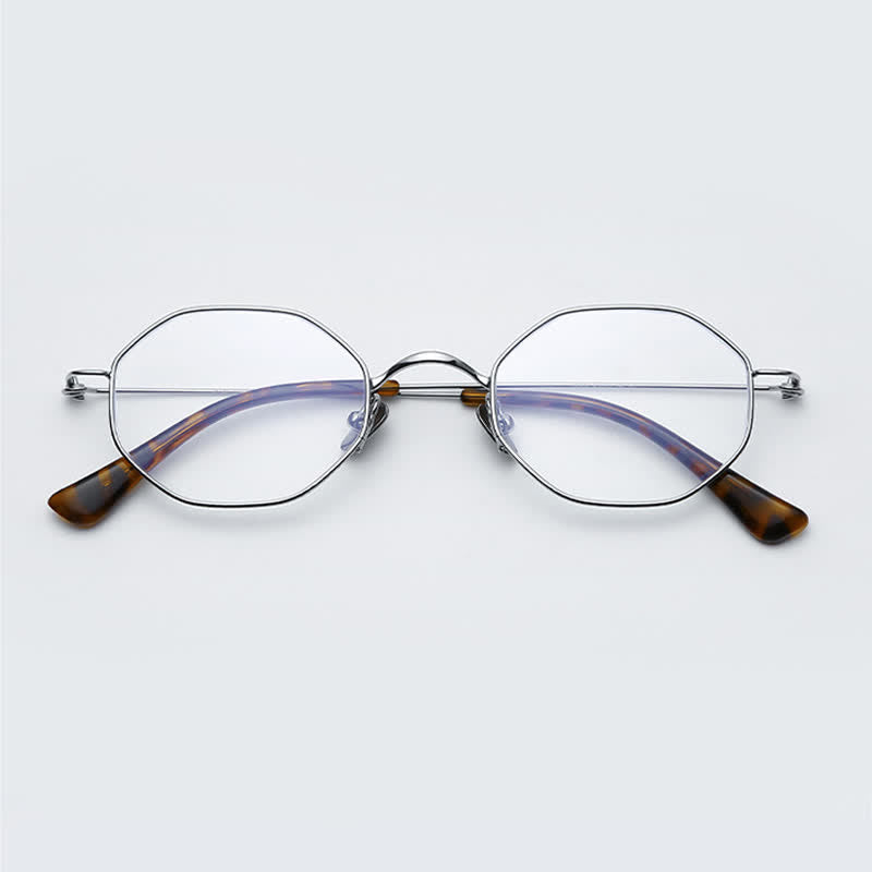 Spykay™ EG26854 Geometric Titanium Frame Anti-blue Light Simple Glasses