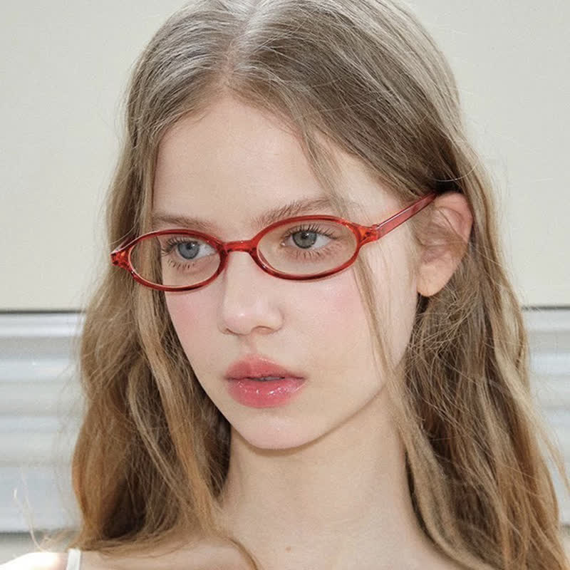 Spykay™ EG26885 Anti-blue Light Retro Small Oval Frame Y2K Hipster Eyeglasses