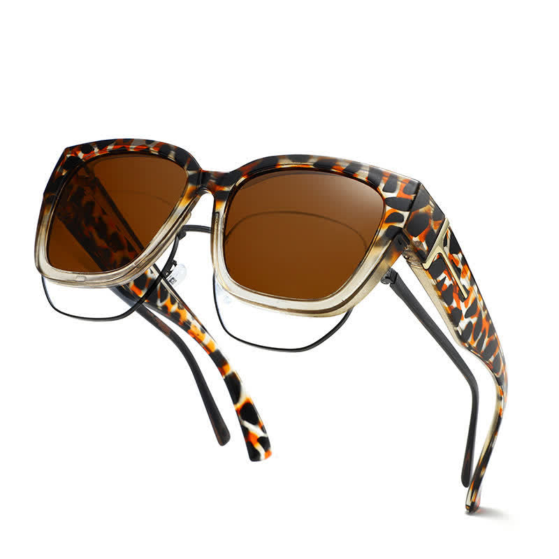 Spykay™ SG61037 Fit Over Glasses Square Frame Polarized Sunglasses