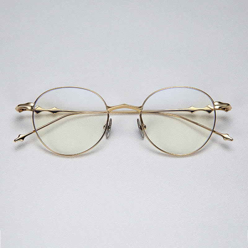 Spykay™ EG26853 Round Titanium Frame Anti-blue Light Classic Glasses