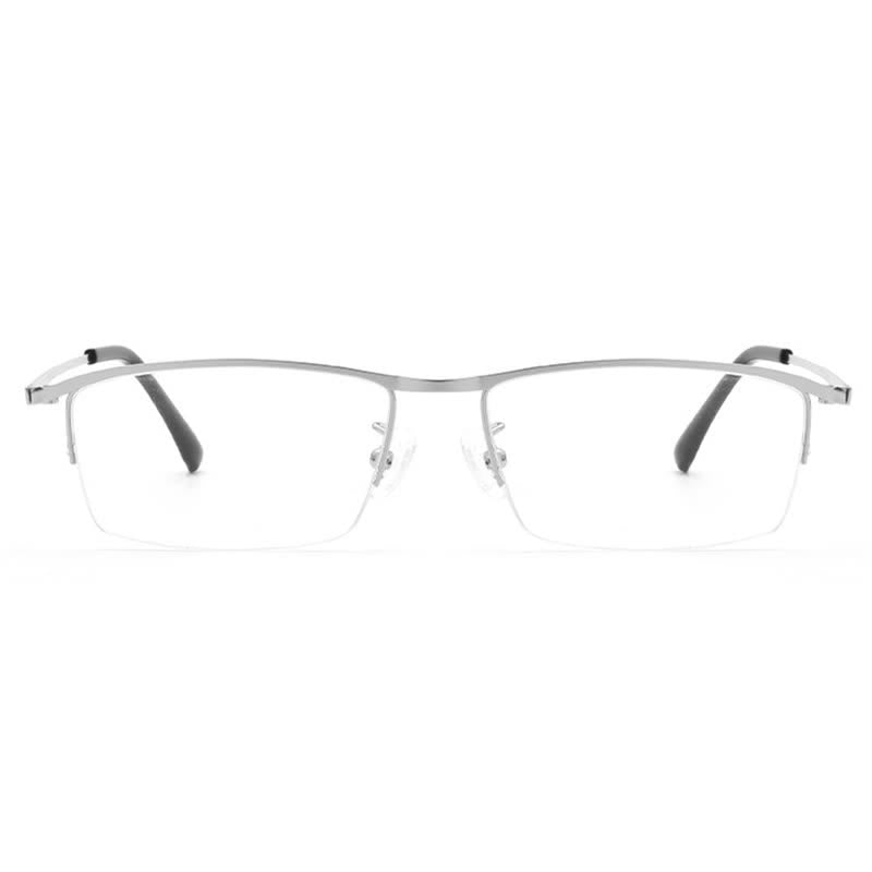 Spykay™ EG26842 Simple Semi-Rimless Titanium Rectangle Frame Anti-blue Light Glasses