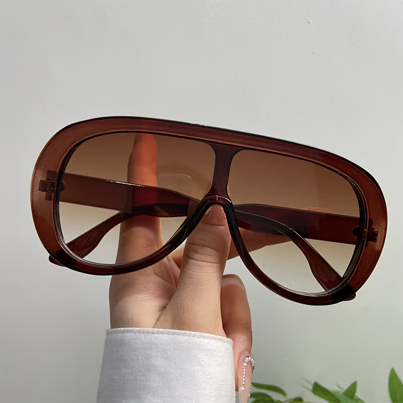 Spykay™ SG61001 Unisex Oversized One-piece Frame Aviator Sunglasses