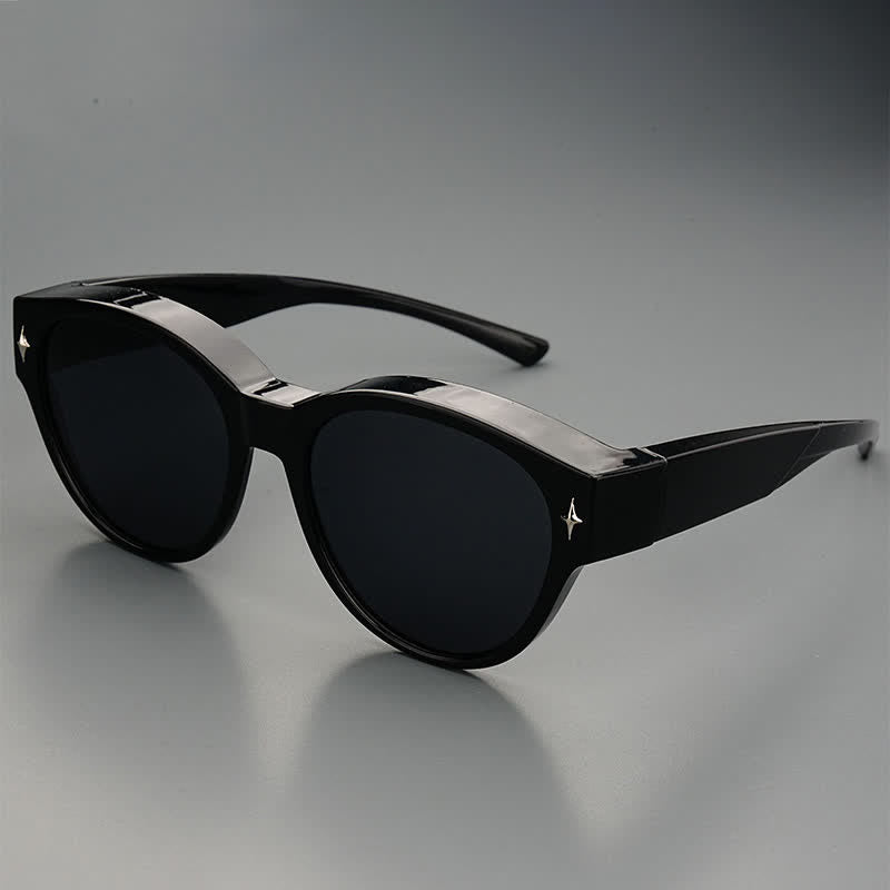 Spykay™ SG61035 Fit Over Glasses Cat-Eye Star Decor Polarized Sunglasses