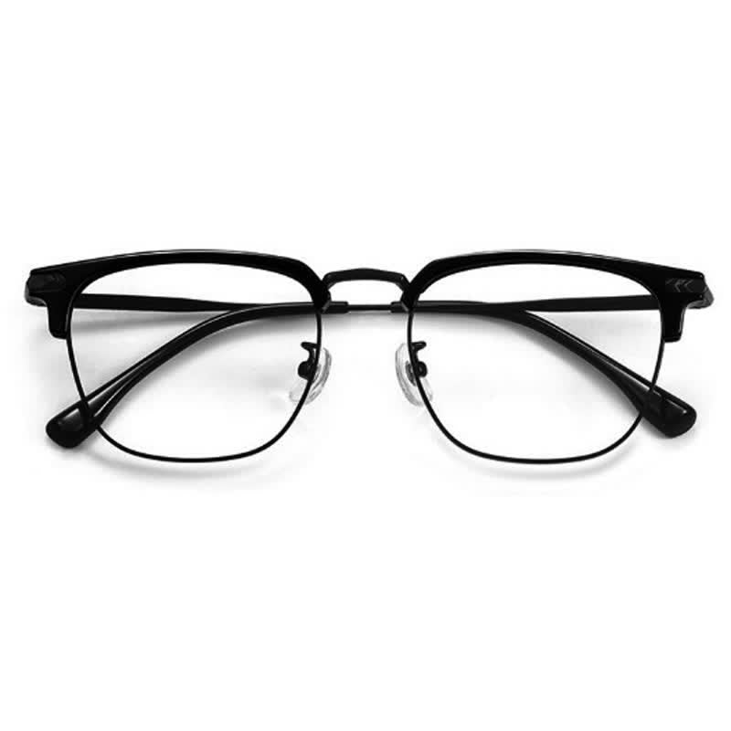 Spykay™ EG26832 Semi-Rimless Classic Square Frame Anti-blue Light Browline Glasses