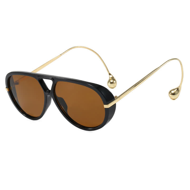 Spykay™ SG60673 Double Bridges Metal Temples Aviator Sunglasses
