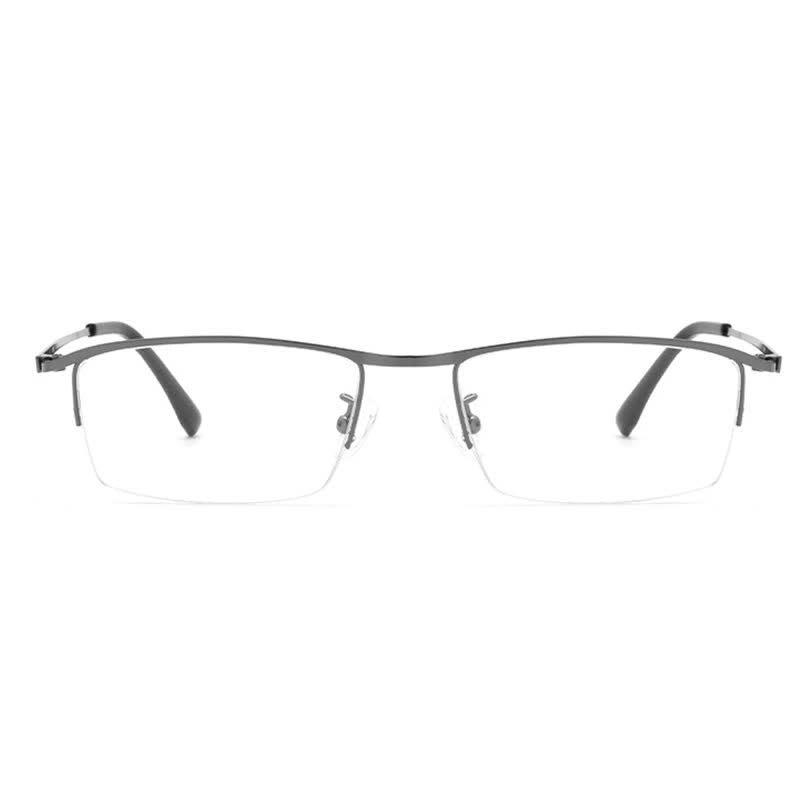 Spykay™ EG26842 Simple Semi-Rimless Titanium Rectangle Frame Anti-blue Light Glasses