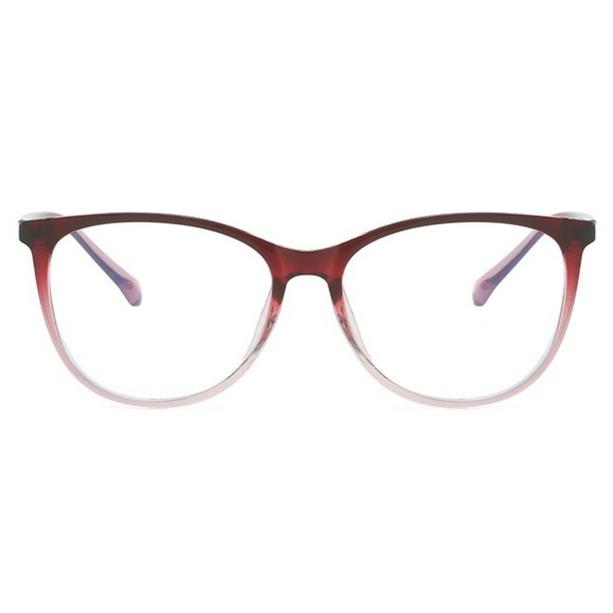 Spykay™ EG1012 Women's Round PC Frame Personality Fashion Clear Lens Glasses With Gradient Tint Clear Glasses Accessories