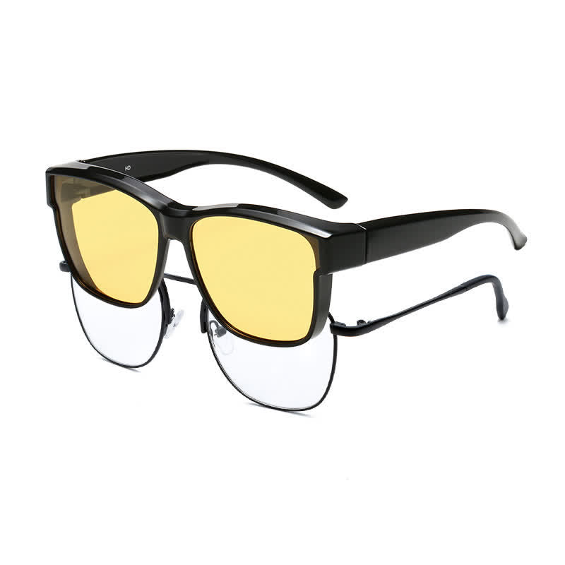 Spykay™ SG61038 Fit Over Glasses Square Frame Polarized Sunglasses