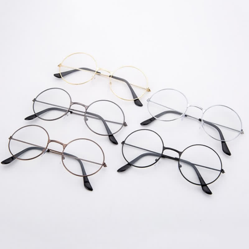 Spykay™ EG26874 Retro Round Frame Metal Anti-blue Light Glasses for Women Men