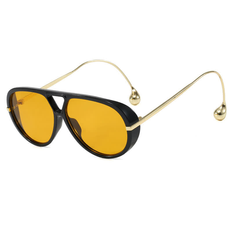 Spykay™ SG60673 Double Bridges Metal Temples Aviator Sunglasses