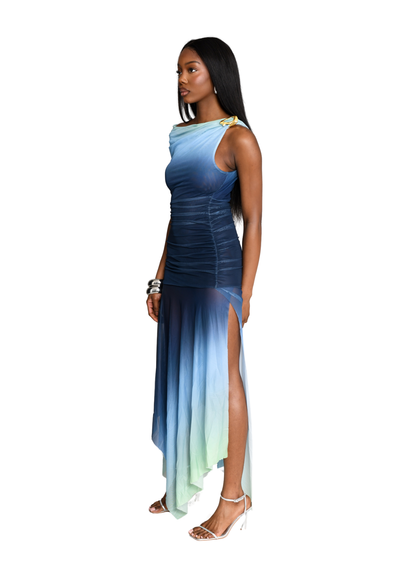 Gradient One - Shoulder Maxi Dress