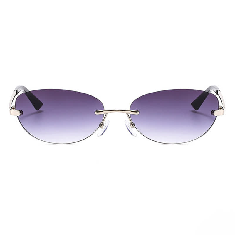 Spykay™ SG60667 Y2K Oval Frame Rimless Sunglasses