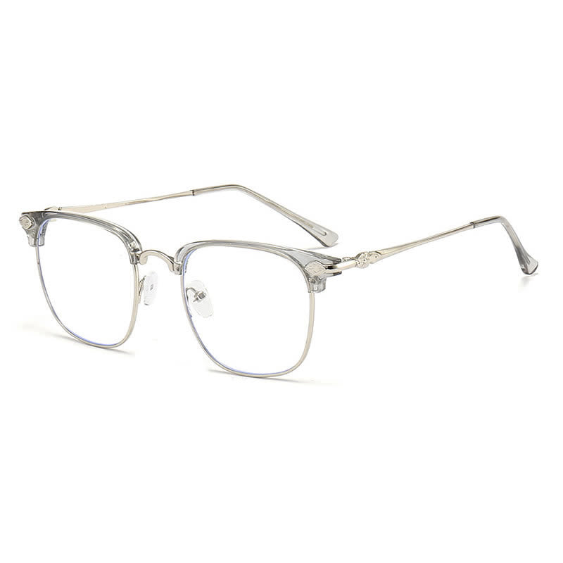 Spykay™ EG26834 Semi-Rimless Unisex Retro Square Frame Anti-blue Light Browline Glasses