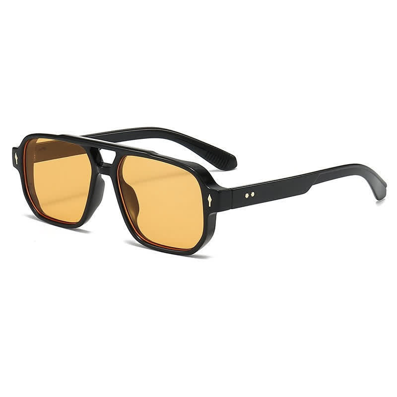 Spykay™ SG61003 Square Frame Double Bridges Vintage Arrow Sunglasses