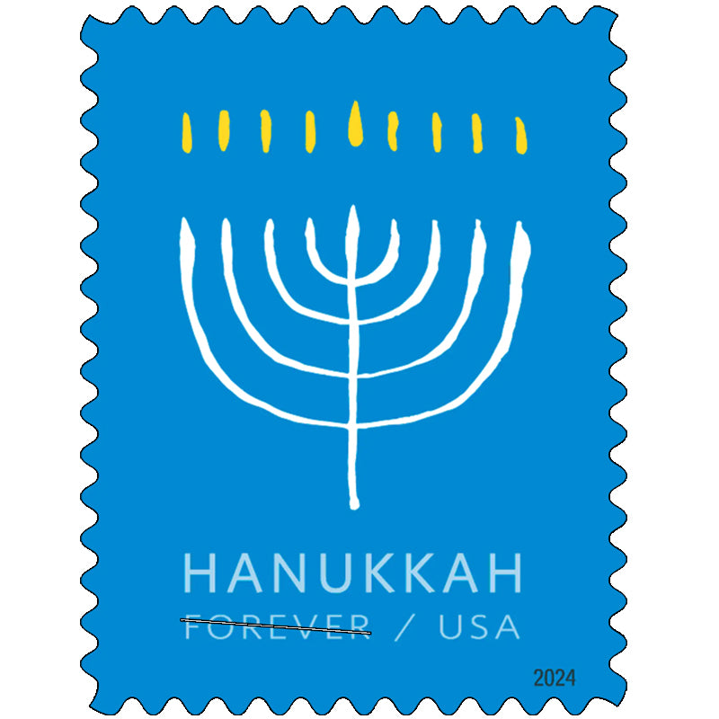 2024 USPS Hanukkah Forever Stamps, Sheet of 20