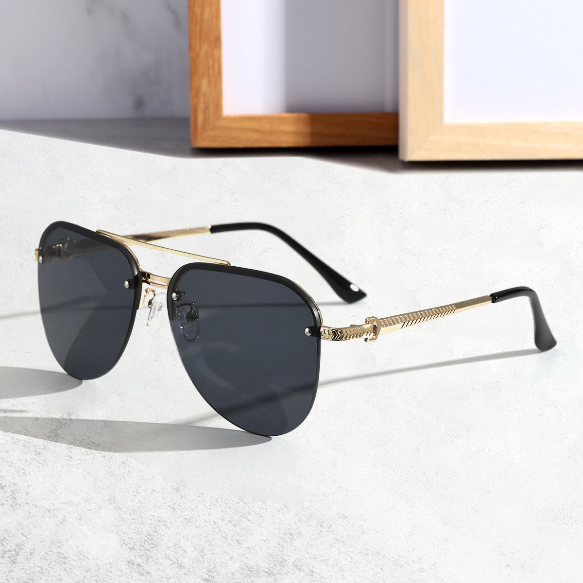 Spykay™ SG1019 Aviator Frame Double Bridges Driving Sunglasses