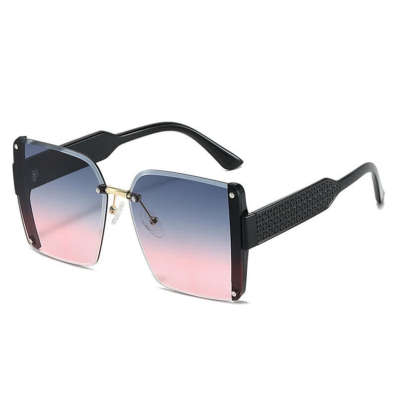 Spykay™ SG60835 Square Frame Oversized Rimless Sunglasses