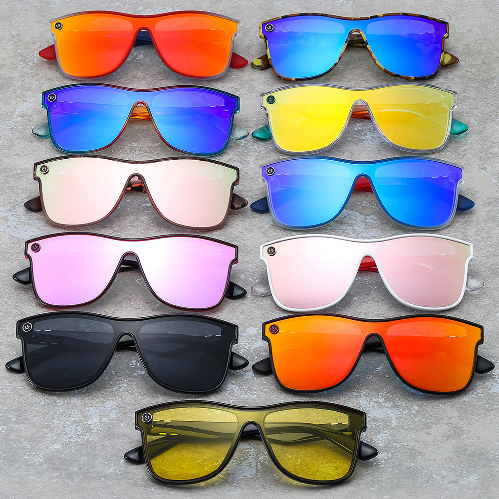 Spykay™ SG1022 Women's Streamlined Sunglasses, Summer Personality Coating Gradient Reflective Oversized Sunglasses