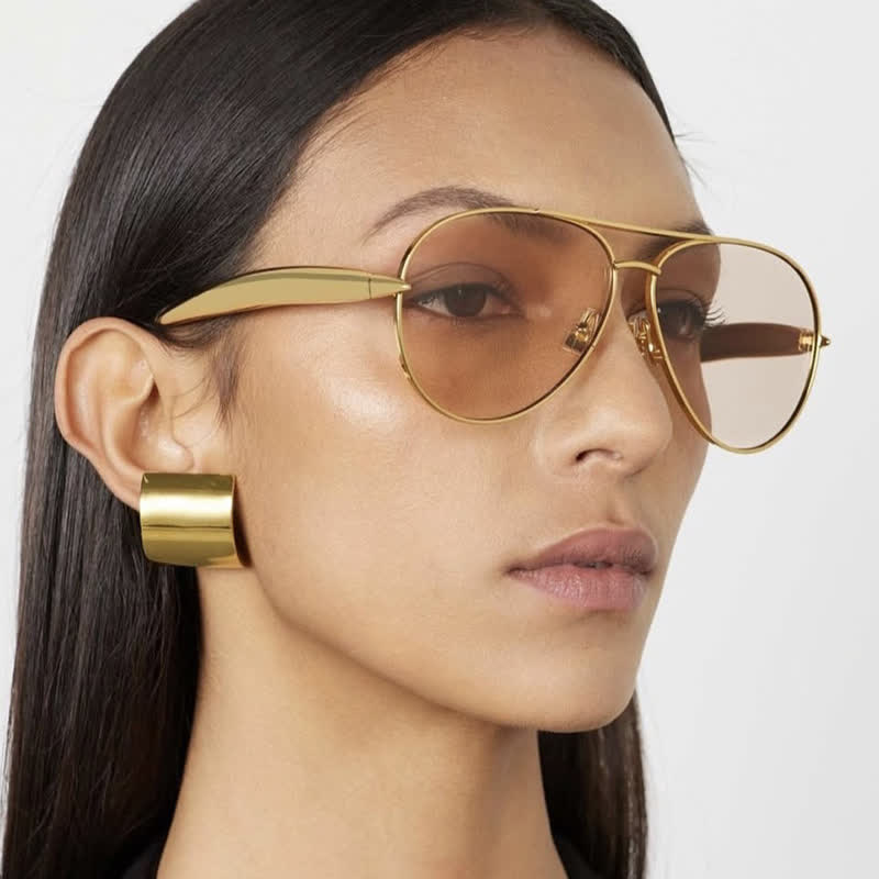 Spykay™ SG60665 Vintage Double Bridges Aviator Frame Sunglasses