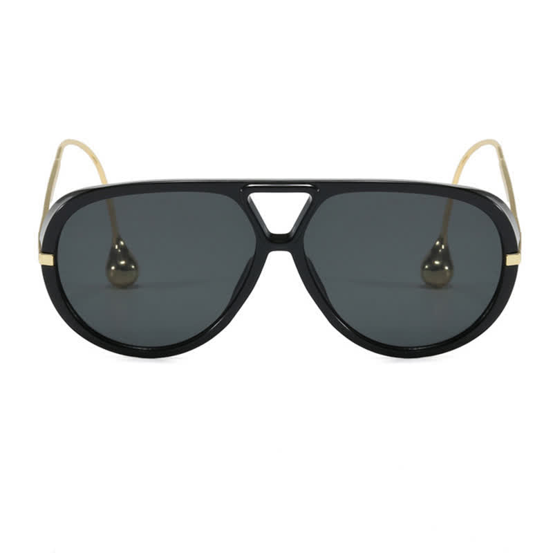 Spykay™ SG60673 Double Bridges Metal Temples Aviator Sunglasses