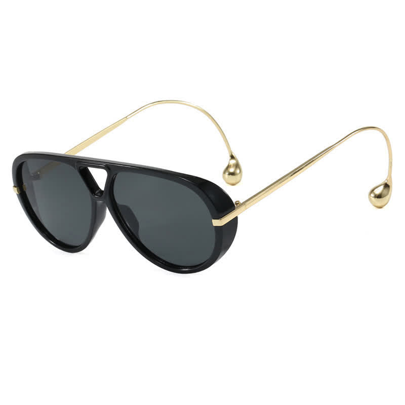 Spykay™ SG60673 Double Bridges Metal Temples Aviator Sunglasses