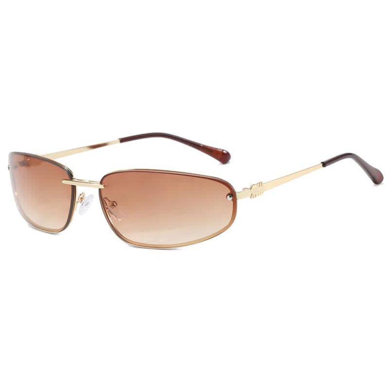 Spykay™ SG60683 Y2K Oval Frame Rimless Sunglasses