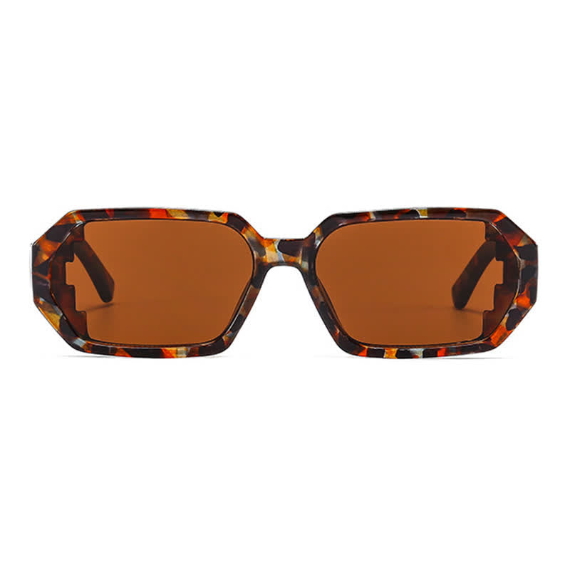 Spykay™ SG60689 Unisex Leopard Pattern Geometric Frame Sunglasses