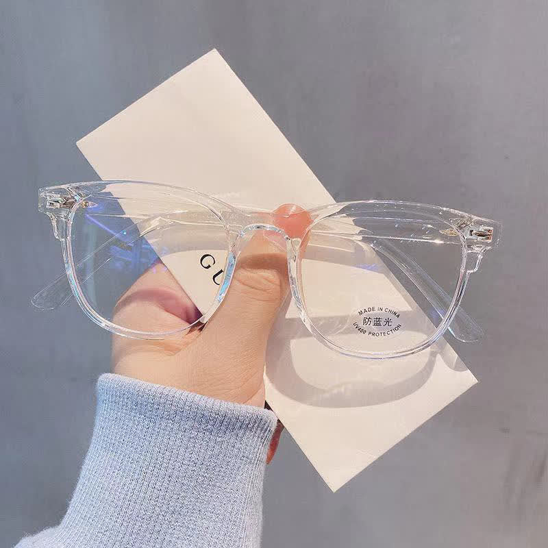 Spykay™ EG26666 Unisex Anti-blue Light Transparent Square Frames Simple Eyeglasses