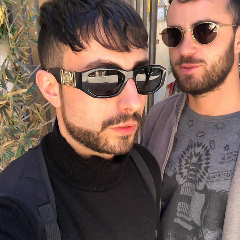 Spykay™ SG60708 Geometric Frames Thickened Temples Sunglasses