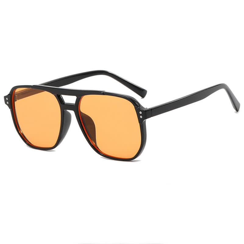 Spykay™ SG60709 Double Bridges Square Frames Oversized Sunglasses