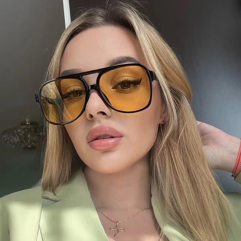 Spykay™ SG60670 Double Bridges Fashion Aviator Sunglasses