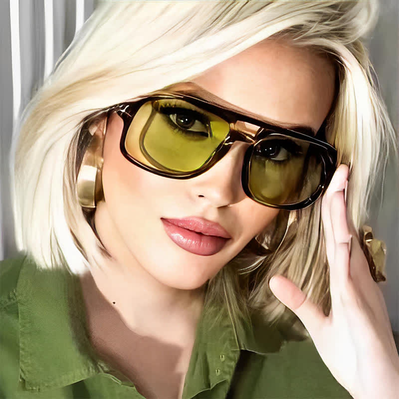 Spykay™ SG60710 Double Bridges Retro-Vintage Aviator Sunglasses