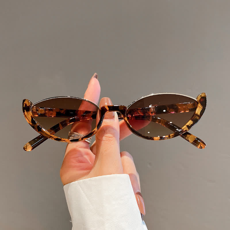 Spykay™ SG60716 Unisex Hipster Semi-Rimless Cat-Eye Sunglasses