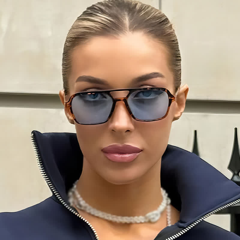 Spykay™ SG60727 Double Bridges Retro Aviator Sunglasses