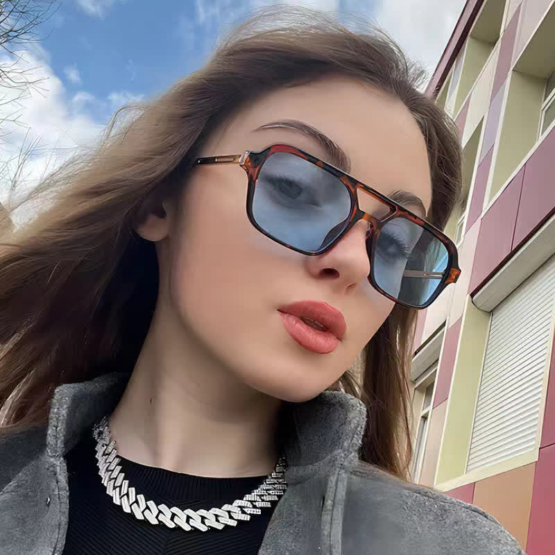 Spykay™ SG60727 Double Bridges Retro Aviator Sunglasses
