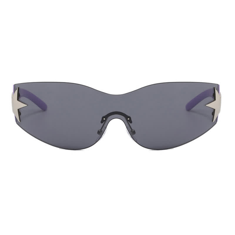 Spykay™ SG60726 Star One-piece Rimless Y2K Cyberpunk Aviator Sunglasses