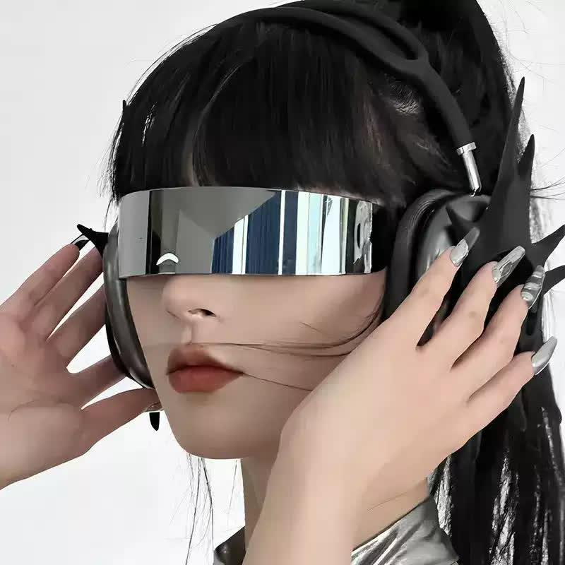Spykay™ SG60721 Unisex Rectangle One-piece Frames Y2K Cyberpunk Sunglasses