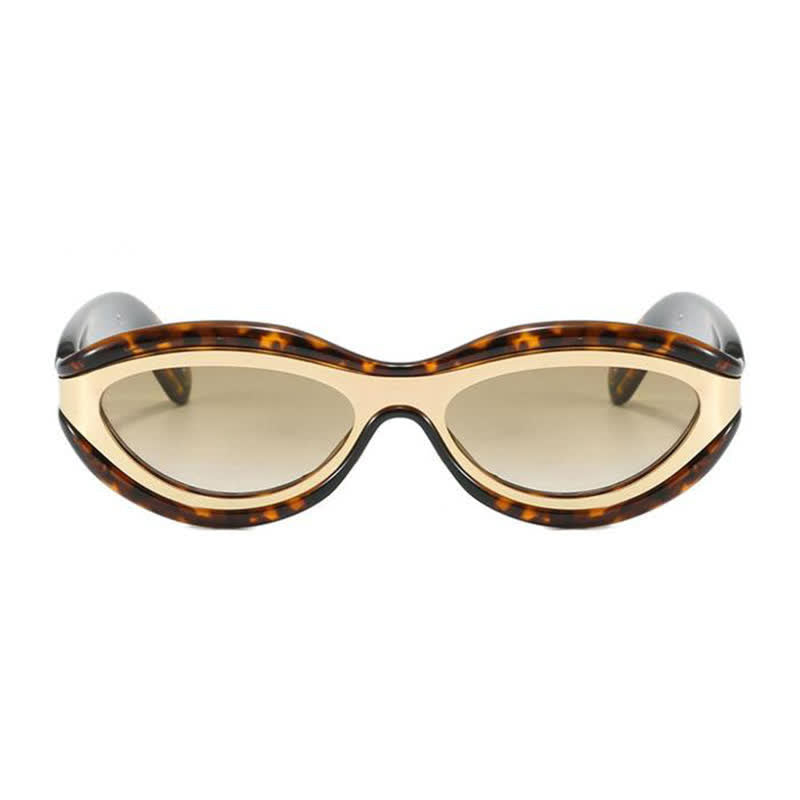 Spykay™ SG60734 Leopard Print Cat Eye Frame Retro Sunglasses