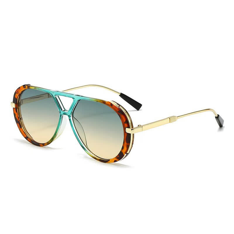 Spykay™ SG60737 Double Bridges Tortoiseshell Oval Frame Sunglasses