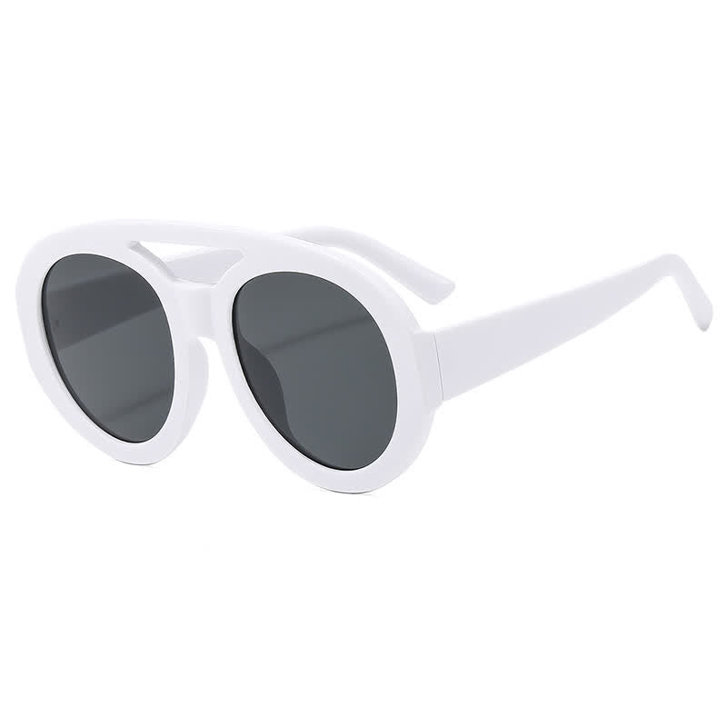 Spykay™ SG60741 Round Frame Double Bridges Oversized Aviator Sunglasses