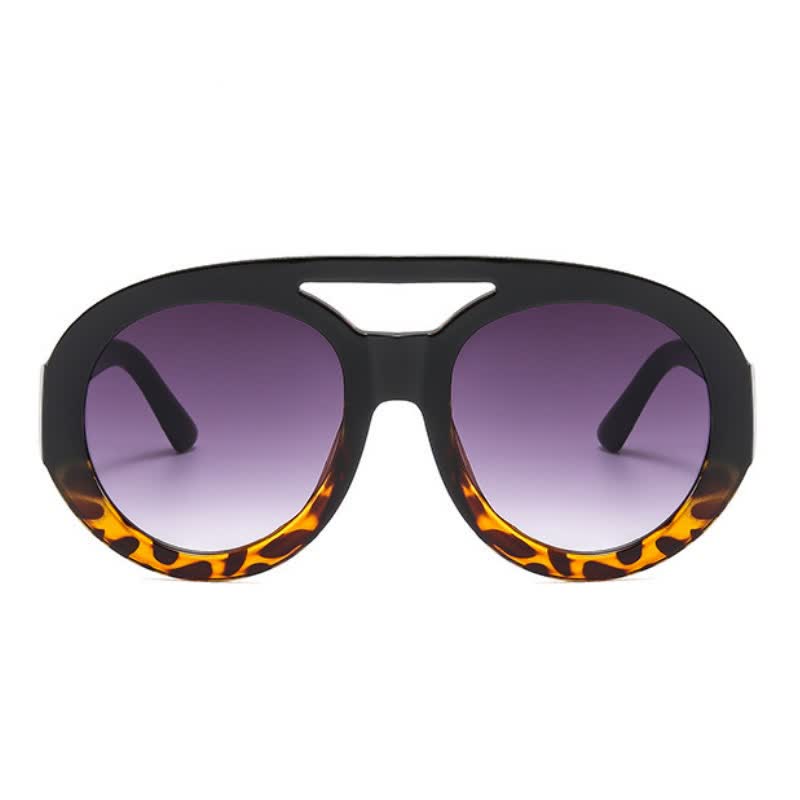 Spykay™ SG60741 Round Frame Double Bridges Oversized Aviator Sunglasses